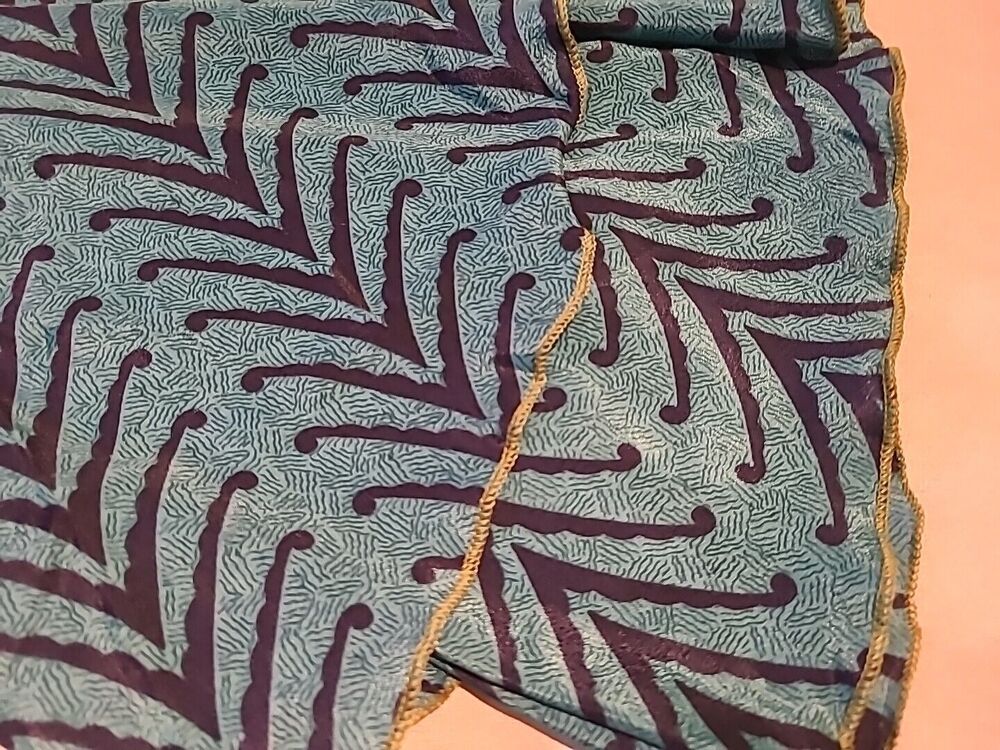 Uzbec Interior Liner Style INDIAN FANCY 100% SILK PRINTED TOP SZ. M - Picture 6 of 8